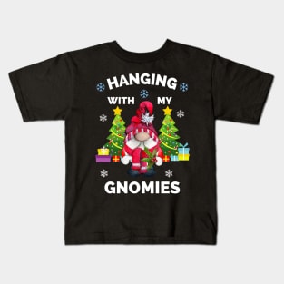 Hanging With Gnomies Gnome Christmas Tree Xmas Gift Kids T-Shirt